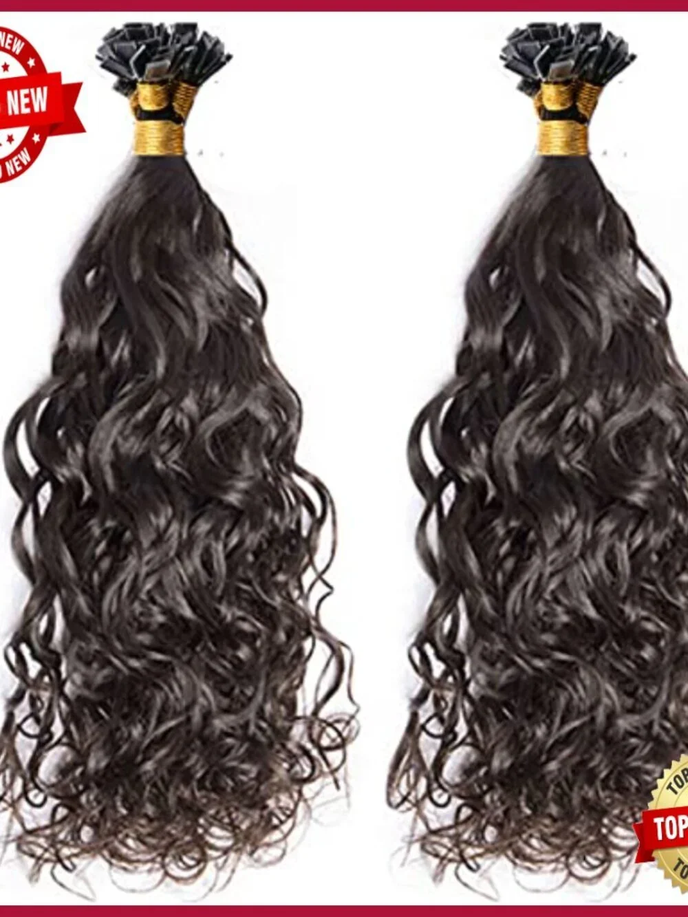 18 Inch Flat Tip Keratin Hair Extensions 100 Strands Natural Wave Brazilian Remy